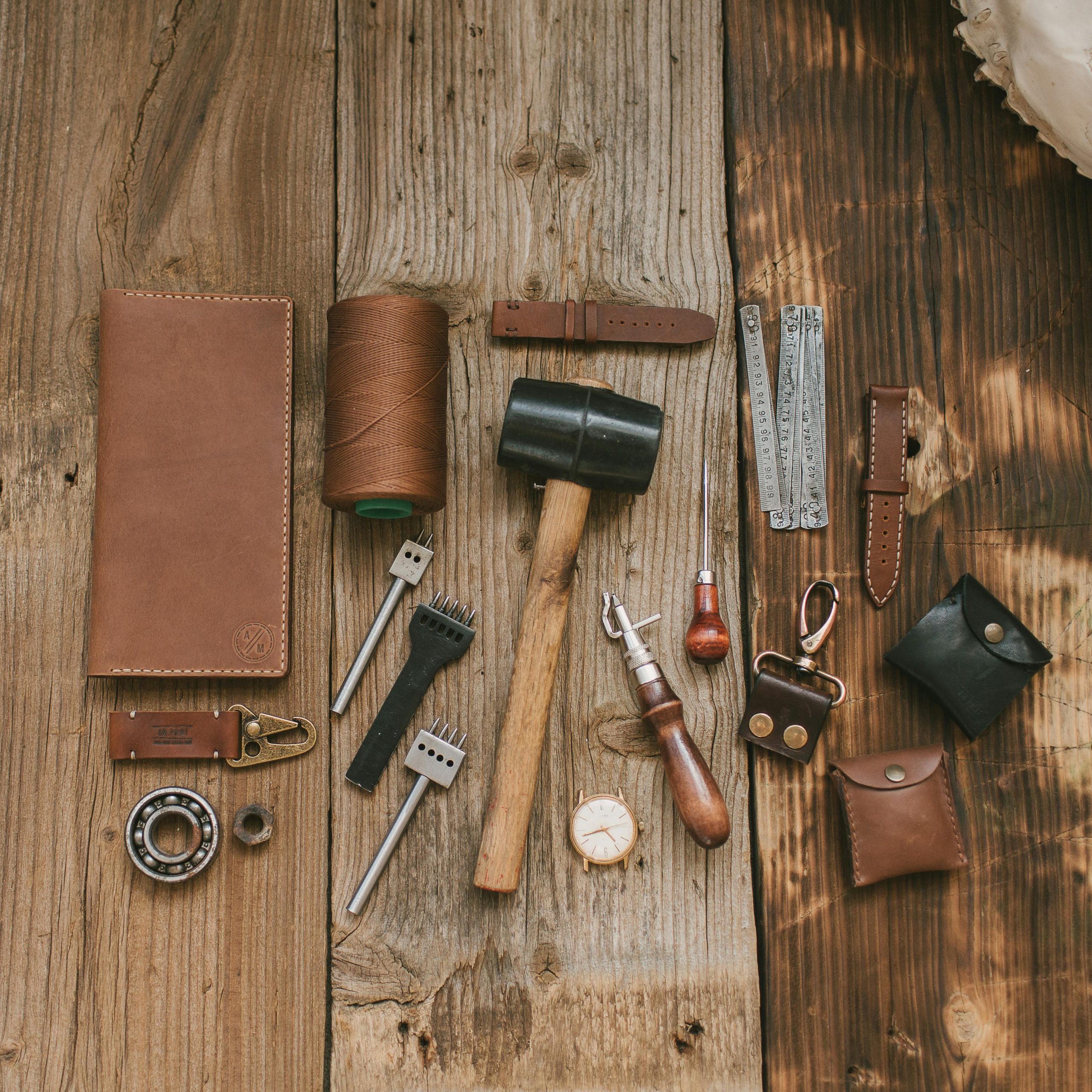 Tools on Wooden Floor